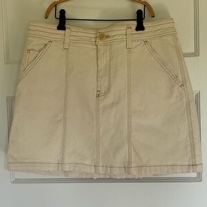Free people we the people ecru denim skirt